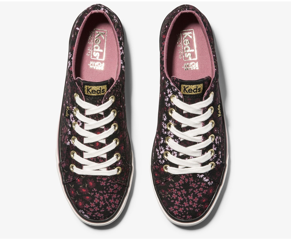 Tenis Keds Mujer Negros - Jump Kick Floral - 5031-AOMCX